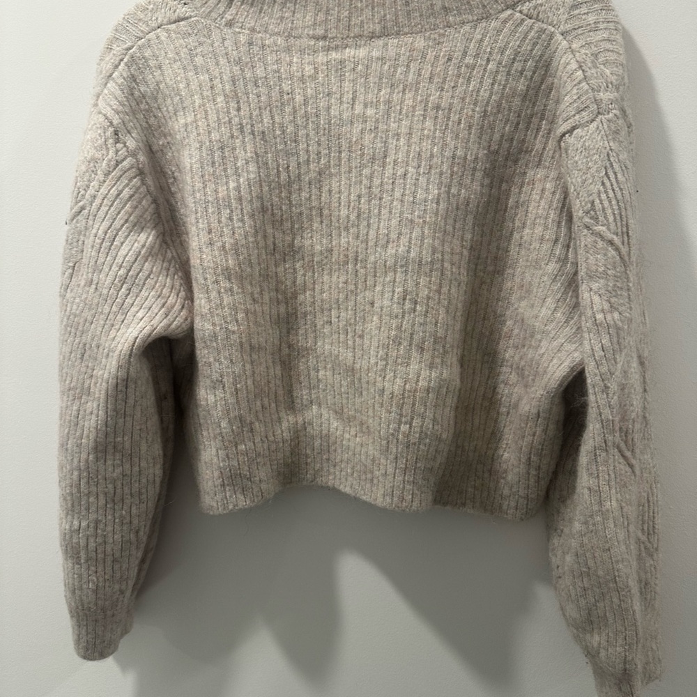 & Other Stories Beige Cardigan Sweater - Picture 3 of 5